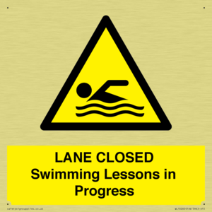 LANE CLOSED Swimming Lessons in Progress
